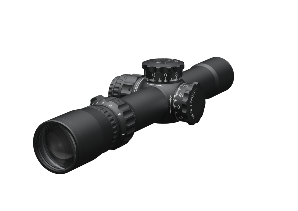 1 - 10x24mm Scope - Illuminated - Target Turrets-MIL